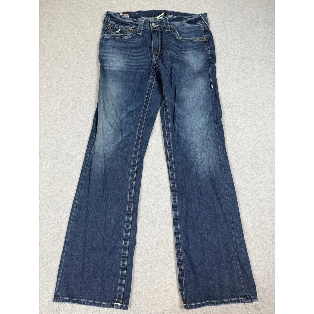 True Religion Mens Size 32 Ricky Denim Jeans Made In USA